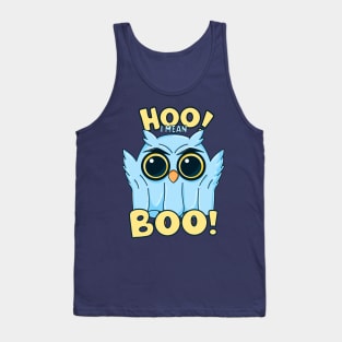 Hootin' Halloween Owl Ghost Tank Top